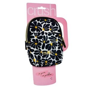 Crush Armband Pouch Black Floral‎ Water Resistant Phone Case Travel Bag CRWP24